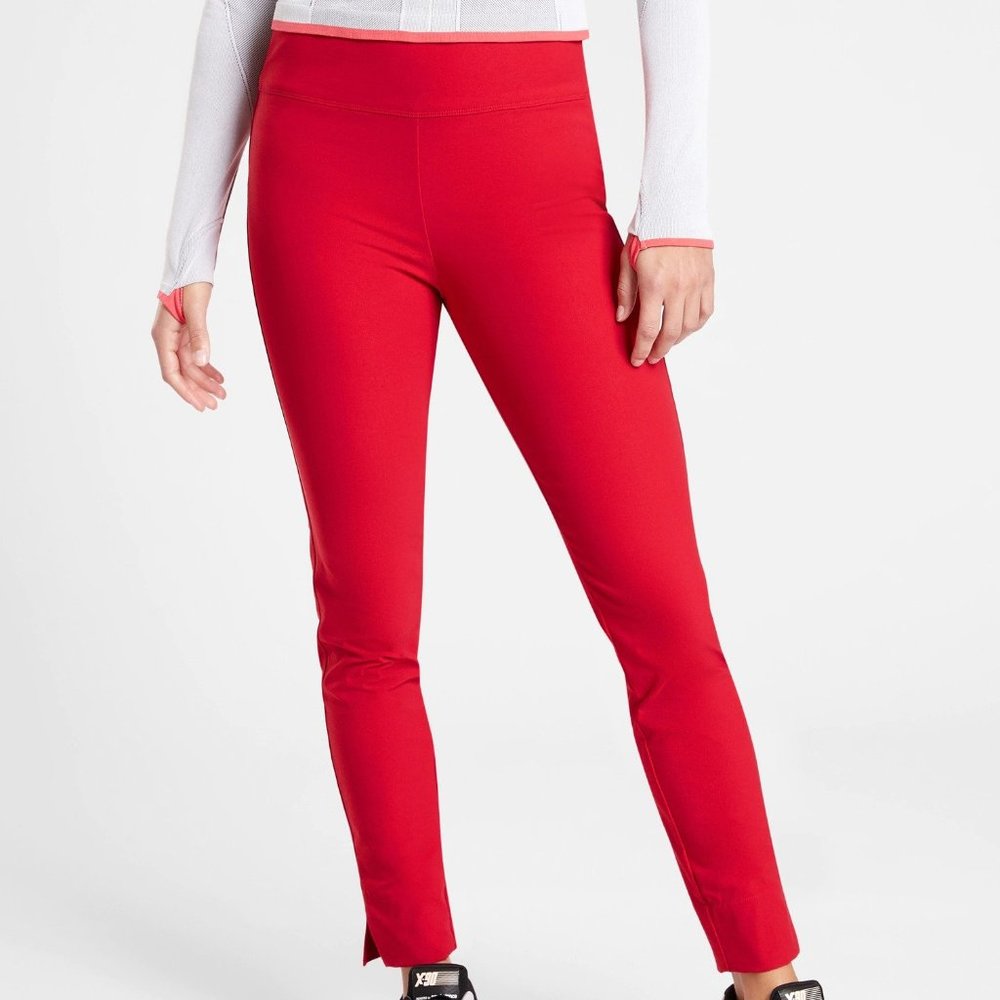 Athleta Wander Slim Ankle Pants 4 Hibiscus Red